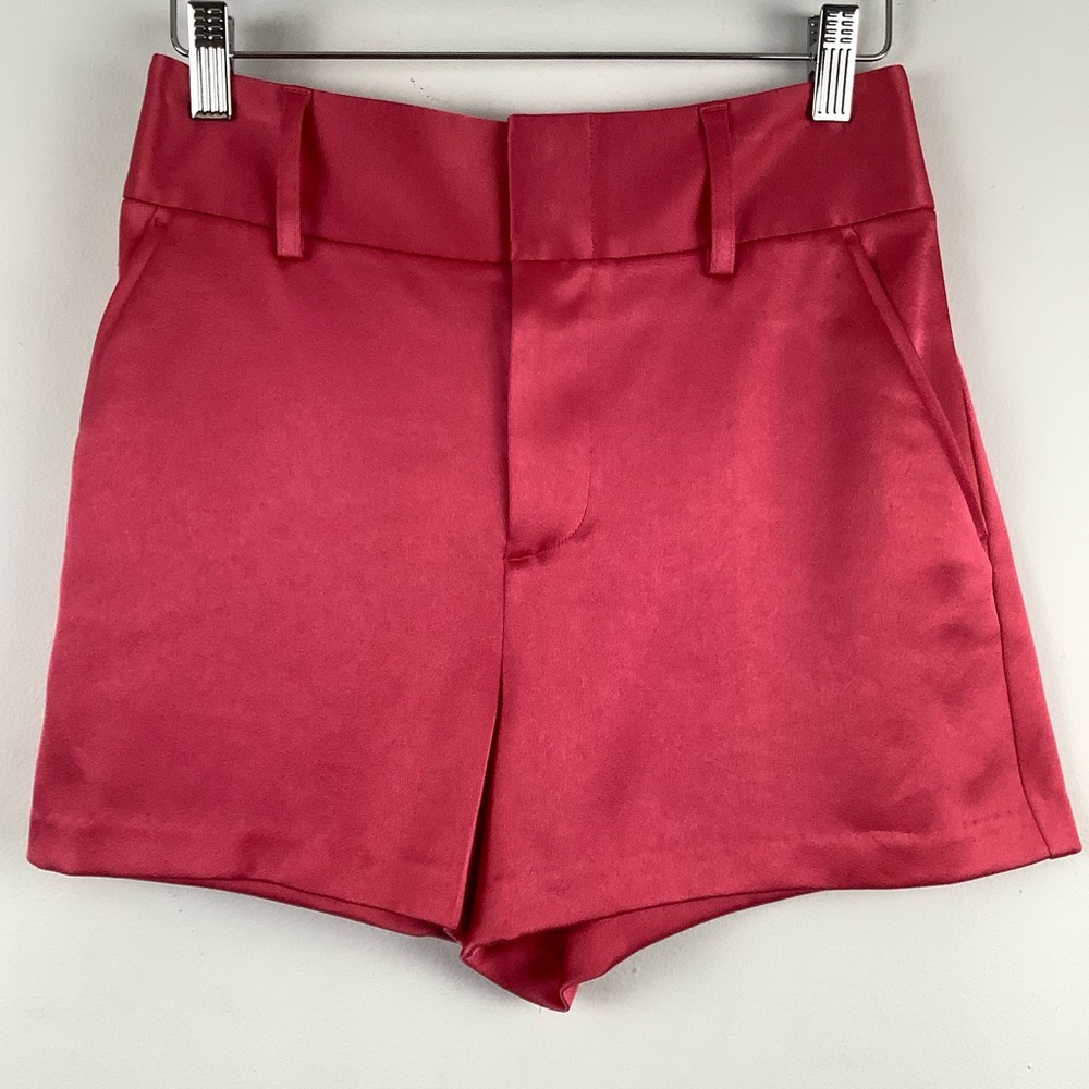 Alice + Olivia Cady High Waist Shorts in Pink - Picture 2 of 5